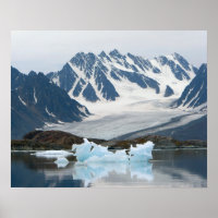 Norway, Receding Glacier and iceberg