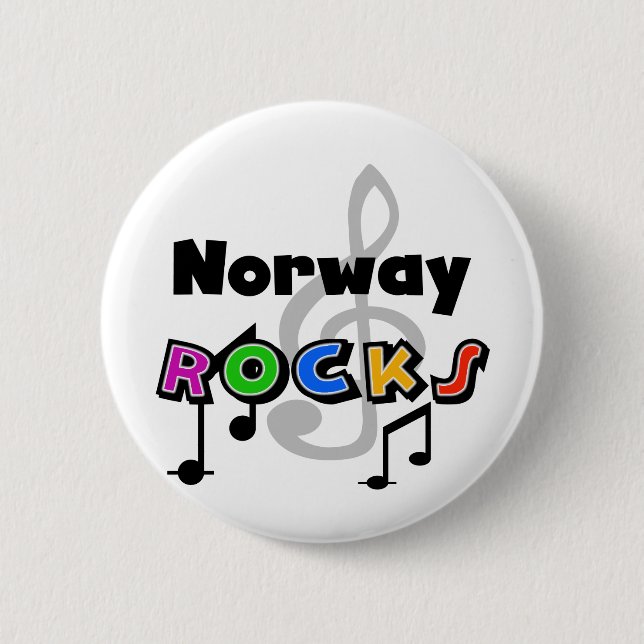 Norway Rocks 2 Inch Round Button (Front)