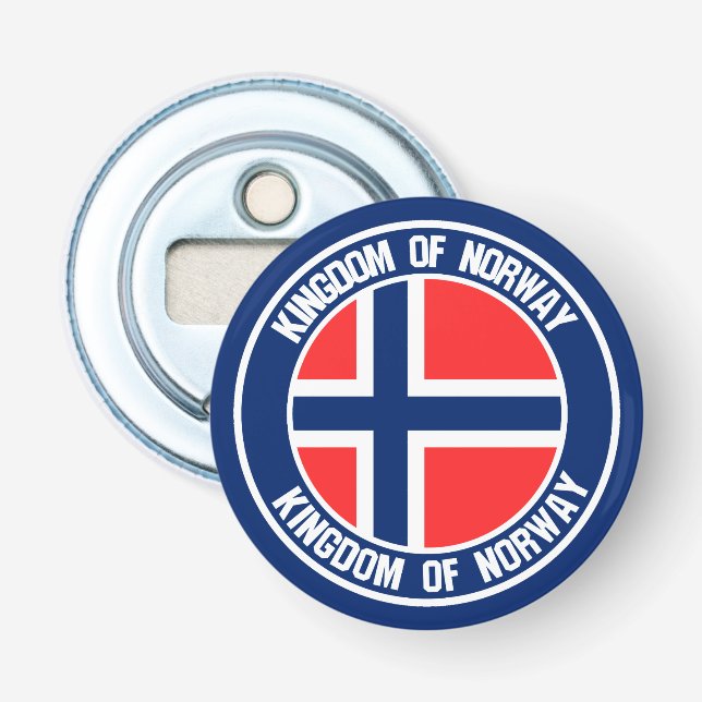 Norway Round Emblem Bottle Opener (Front)