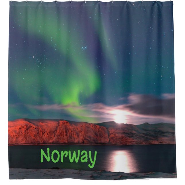 Norway Scandinavian Northern Lights Red Cliffs (Front)
