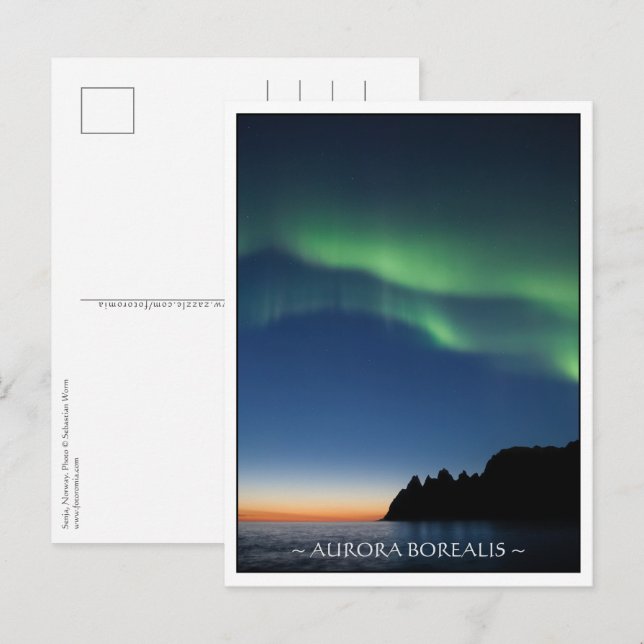 Norway Senja Northern Lights Postcard (Front/Back)