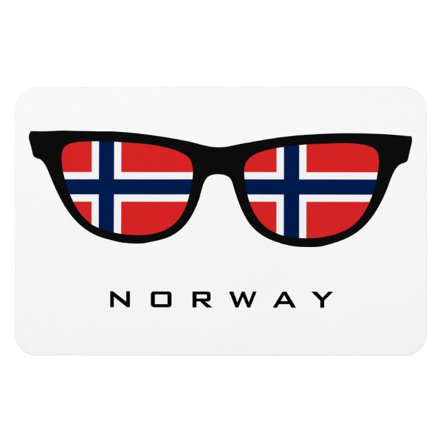 Norway Shades custom text & colour magnet (Horizontal)