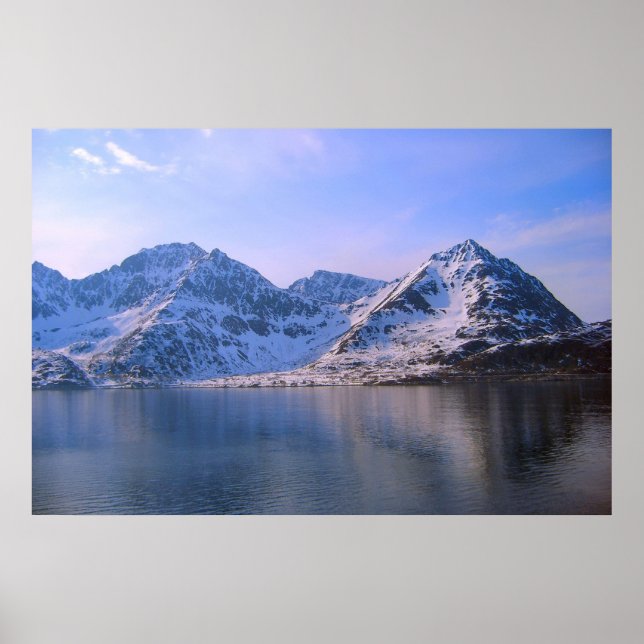 Norway, Snow on the mountains Poster (Front)
