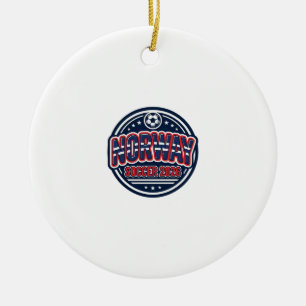 Norway Soccer 2026 Soccer Bold Country Typography Ceramic Ornament