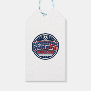 Norway Soccer 2026 Soccer Bold Country Typography Gift Tags