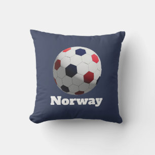 Norway soccer throw pillow