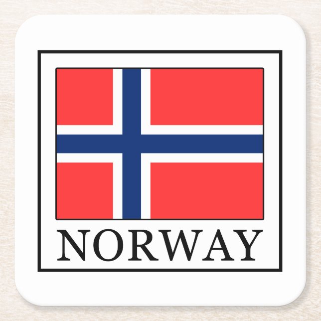 Norway Square Paper Coaster (Front)