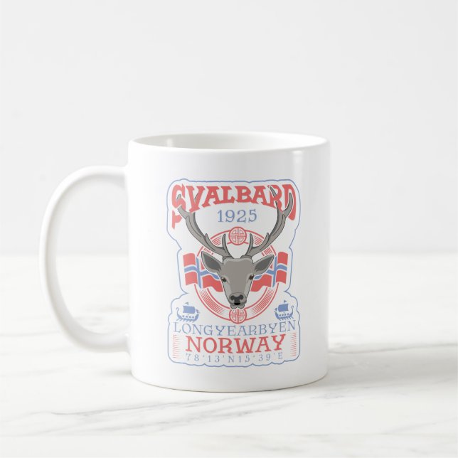 NORWAY SVALBARD LONGYEARBYEN - SVALBARD REINDEER COFFEE MUG (Left)