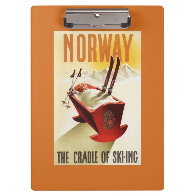 Norway - The Cradle of Skiing Clipboard (Front)