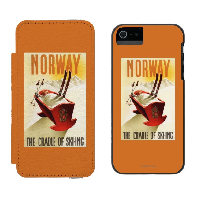 Norway - The Cradle of Skiing Incipio iPhone Wallet Case (Side by Side)