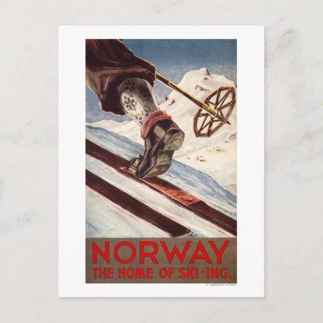 Norway - The Home of Skiing Postcard (Front)