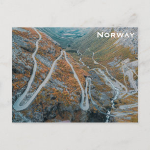 Norway Travel Photo Windy Fjord Road Postcard