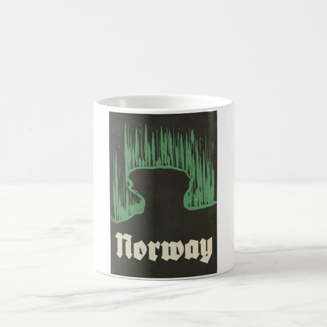 Norway travel ski poster coffee mug (Center)