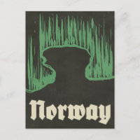 Norway travel ski poster