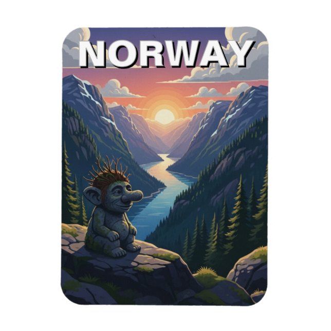 Norway Troll Magnet (Vertical)