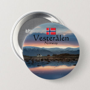 Norway Vesteralen Souvenir 3 Inch Round Button