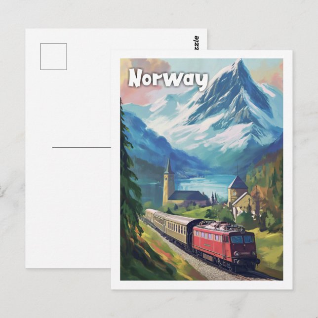 Norway Vintage Famous Travel Place Postcard (Front/Back)