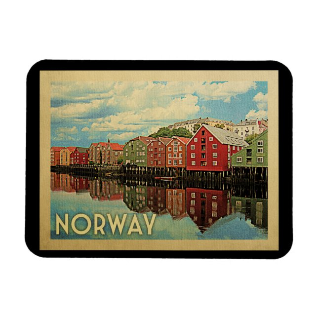 Norway Vintage Travel Magnet (Horizontal)