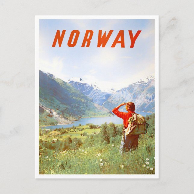 Norway vintage travel Postcard (Front)