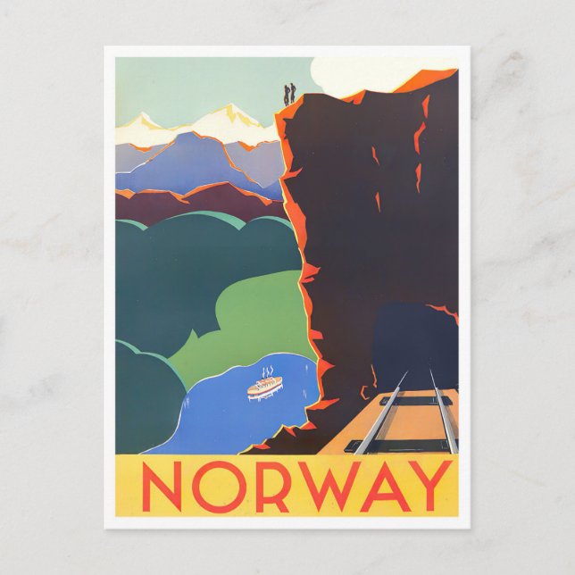 Norway vintage travel Postcard (Front)