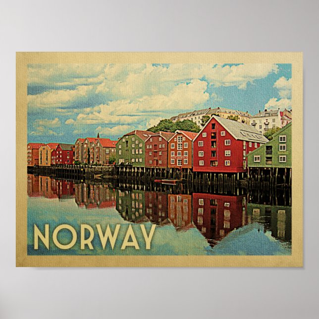 Norway Vintage Travel Poster (Front)