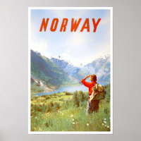 Norway vintage travel Poster