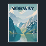 Norway vintage travel winter europe cruise  postcard<br><div class="desc">vintage,  retro,  travel,  modern,  watercolor,  classic,  illustration,  Norway,  winter,  cruise, </div>