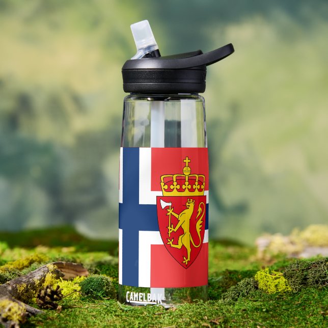 Norway Water Bottle, Patriotic Norwegian Flag Water Bottle (Outdoor)