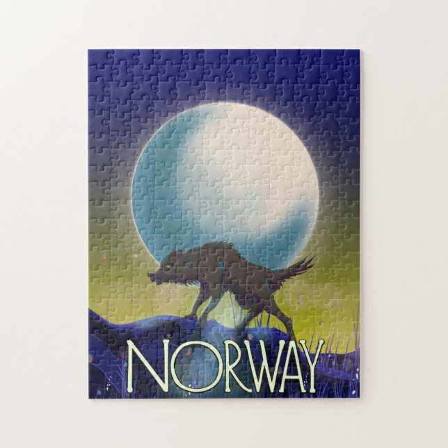 Norway Wolf Poster Jigsaw Puzzle (Vertical)