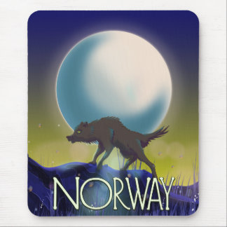 Norway Wolf Poster Mouse Pad
