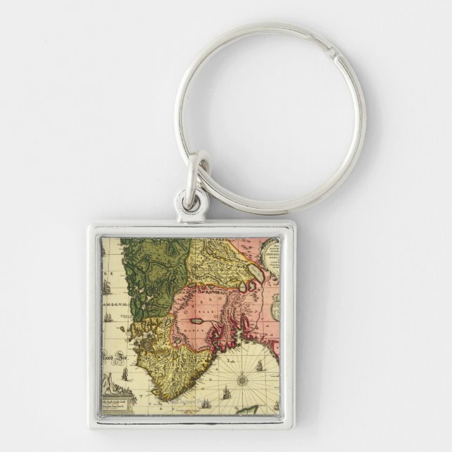 NorwayPanoramic MapNorway Keychain (Front)