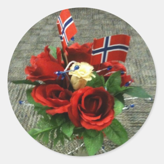NORWAYROSE CLASSIC ROUND STICKER (Front)