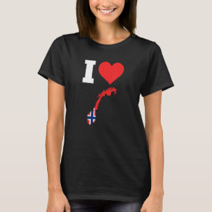 Norwegen Flagge Norwegen   I Love Norwegen T-Shirt