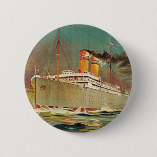 Norwegian American Line 2 Inch Round Button