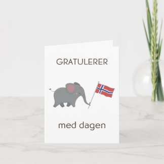 Norwegian Birthday Card – Gratulerer med dagen