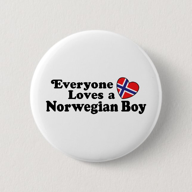 Norwegian Boy 2 Inch Round Button (Front)