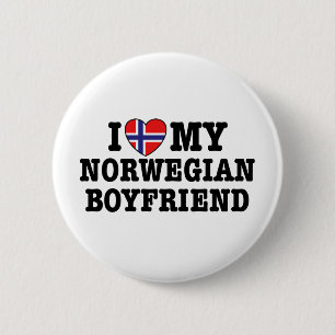 Norwegian Boyfriend 2 Inch Round Button