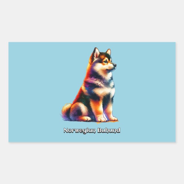 Norwegian Buhound Dog Sticker (Front)