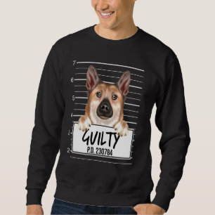 Norwegian Buhund Mugshot Guilty Dog Sweatshirt