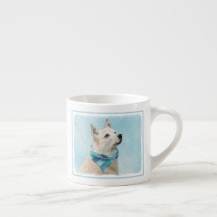 Norwegian Buhund Painting - Cute Original Dog Art Espresso Cup