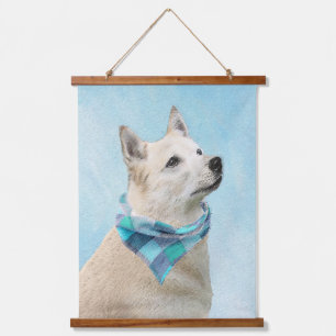 Norwegian Buhund Painting - Cute Original Dog Art Hanging Tapestry