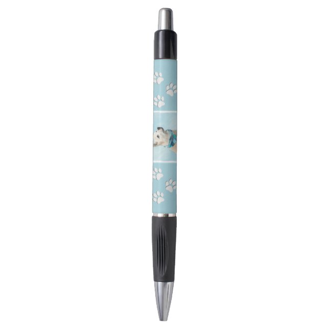 Norwegian Buhund Painting - Cute Original Dog Art Pen (Front Vertical)