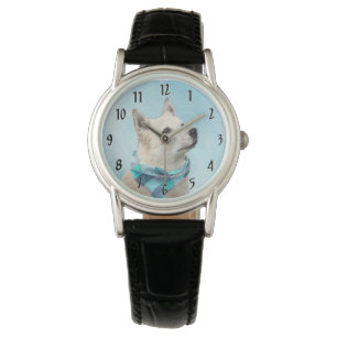 Norwegian Buhund Painting - Cute Original Dog Art Watch