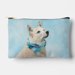 Norwegian Buhund Painting Wheaten Original Dog Art Accessory Pouch