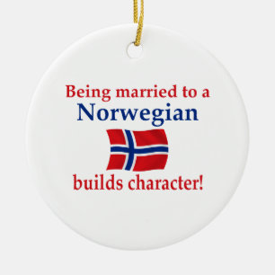 Norwegian Builds Character Ceramic Ornament