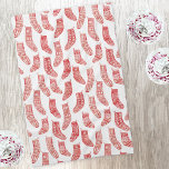 Norwegian Christmas Stockings Pattern Kitchen Towel<br><div class="desc">Cute red and white Scandinavian Christmas stocking pattern for some festive cheer.</div>