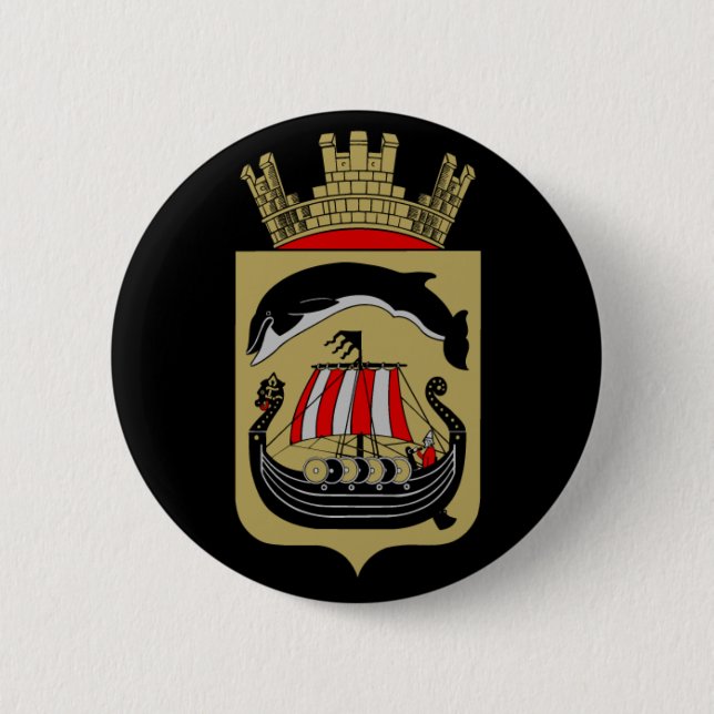 Norwegian Coat of Arms 2 Inch Round Button (Front)
