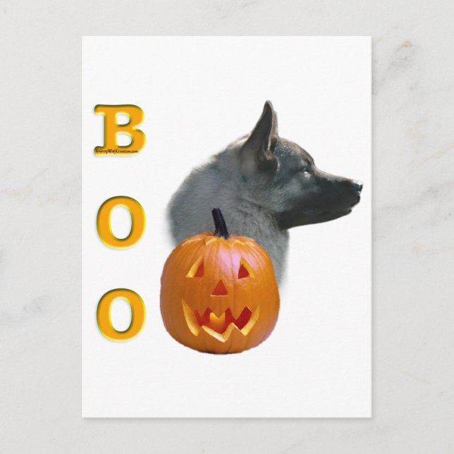 Norwegian Elkhound Boo Postcard (Front)