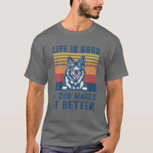 Norwegian Elkhound Dog Gifts Funny Dog Dad Mom Men T-Shirt