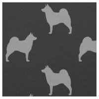 Norwegian Elkhound Dog Silhouettes Patterned